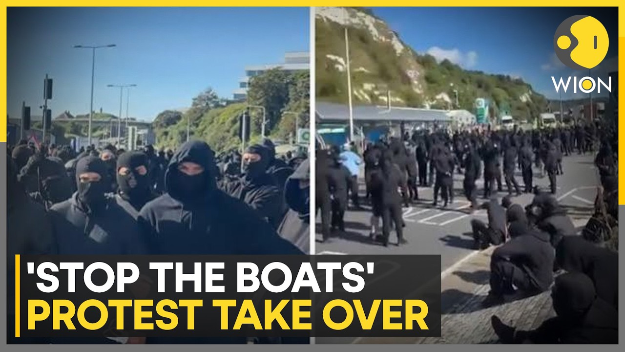 Masked Men Block Dover Port Over English Channel Migrant Crossings | WION News