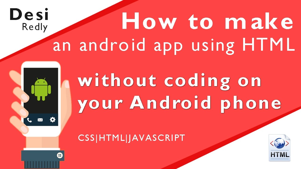 How to make an android app using HTML, without coding on ...