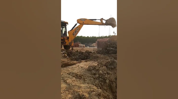 plinth filling with JCB3dx #construction #jcb3dx #shorts