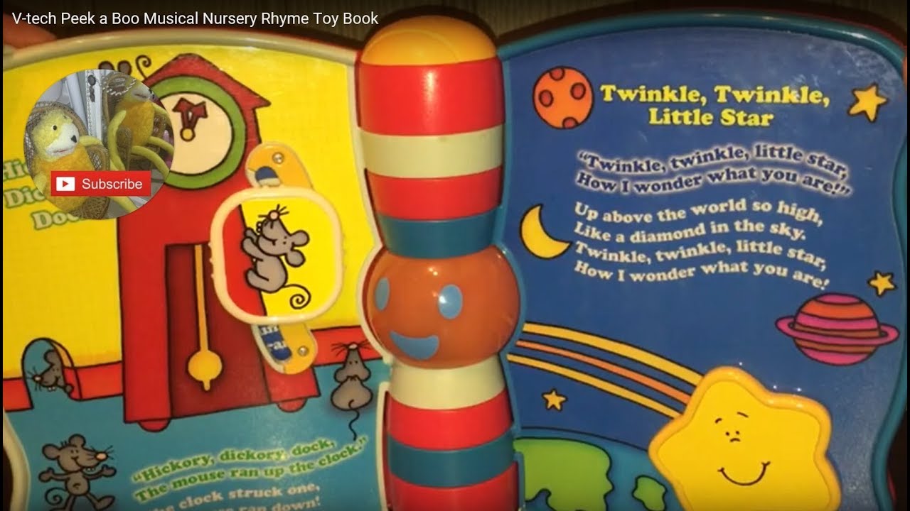 Vtech Peek a Boo Nursery Rhyme livre électronique interactif musical baby sensory 