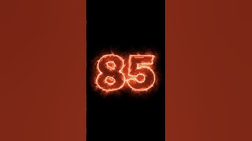 85 Second Countdown Timer with  Beep sound and Alarm Digital Clock Green Fire Flame glowing number.