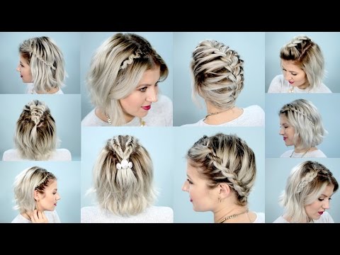 10 Easy Braids For Short Hair Tutorial Milabu Youtube