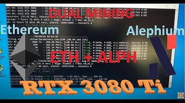 Dual Mining Hashrate RTX 3080 Ti (LHR) | ETH + ALPH Mining Hashrate | Alephium Dual Mining