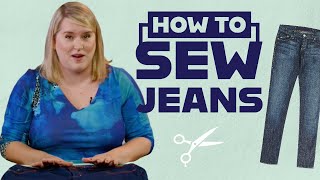 Sew a zipper fly front on jeans