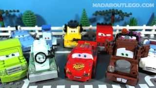 All the cars films together. mack's team truck,lightning mcqueen,mater
and you favorites. http://www.madaboutlego.com/