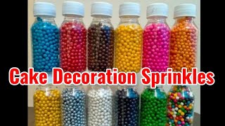 New Trick For Cake Decoration .Cake decoration sprinkle .Edible Colourful decorative sugar balls.