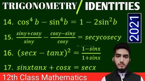 Prove the Trignometric identities | exercise # 7.5 | class 10th | mathematics | Ch # 07