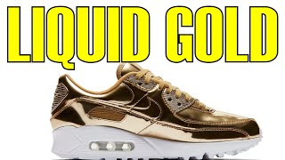 gold air max shoes