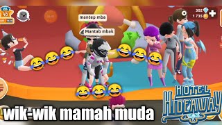 Reaksi wanita HH dijogetin mamah muda😂 | HOTEL HIDEAWAY indonesia