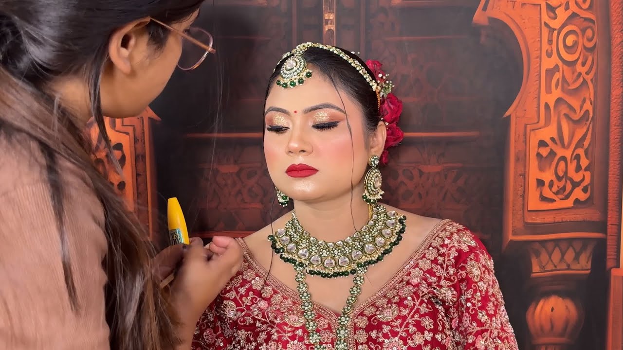 Oily skin bridal makeup | summer makeup tutorial | Airbrush theory knowledge 