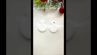 Snowman on this cold day! #christmas #diy #xmas #polymerclay #polymerclayearrings #earrings