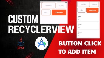 Button Click to Add RecyclerView Android Studio | RecyclerView Android