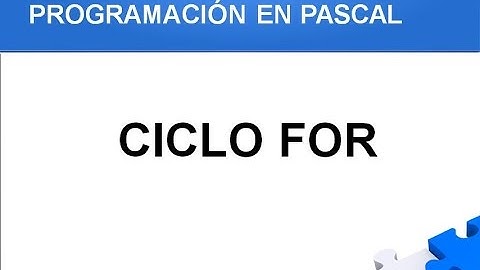 Como hacer un ciclo For en PASCAL / Programación en PASCAL