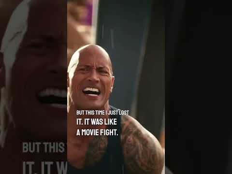 The Rock tried to rip a man’s tongue out of his mouth ?