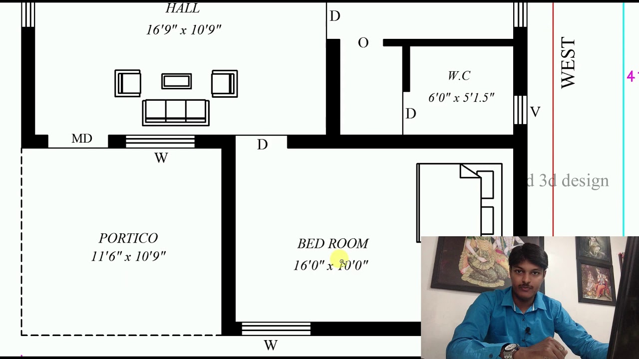 29 x 33 Best north facing house plan 2 bhk ll 085 YouTube