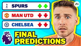 My FINAL 23/24 Premier League Predictions.