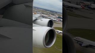 Power of silence ! Airbus A380 Etihad Airways Take off from London Heathrow LHR to Abu Dhabi AUH