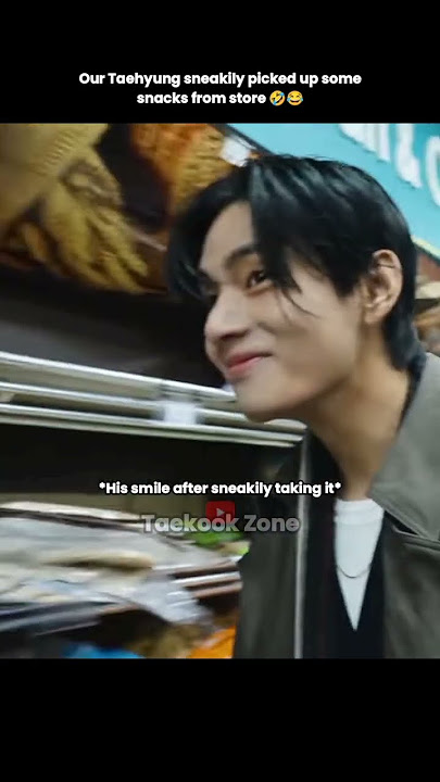 Taehyung sneakily stole some snacks 😂🤣 (FRIENDS MV Behind The Scenes) #bts #v #taehyung #taekookzone