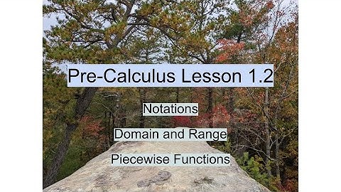 PreCalculus Lesson 1.2 with OpenStax