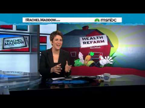 Rachel Maddow shows the techno chickens video!