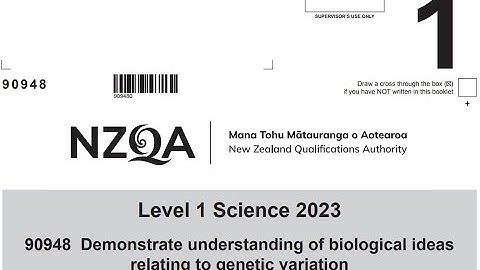 NCEA Level 1 Science - Genetic Variation 2023 Exam Paper NZQA 90948