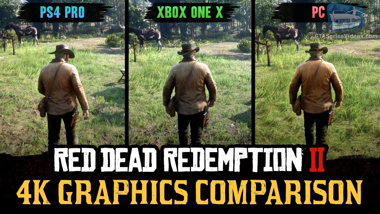 slutningen Sprængstoffer korrelat Red Dead Redemption 2 4K Comparison - PC / PS4 Pro / Xbox One X - YouTube