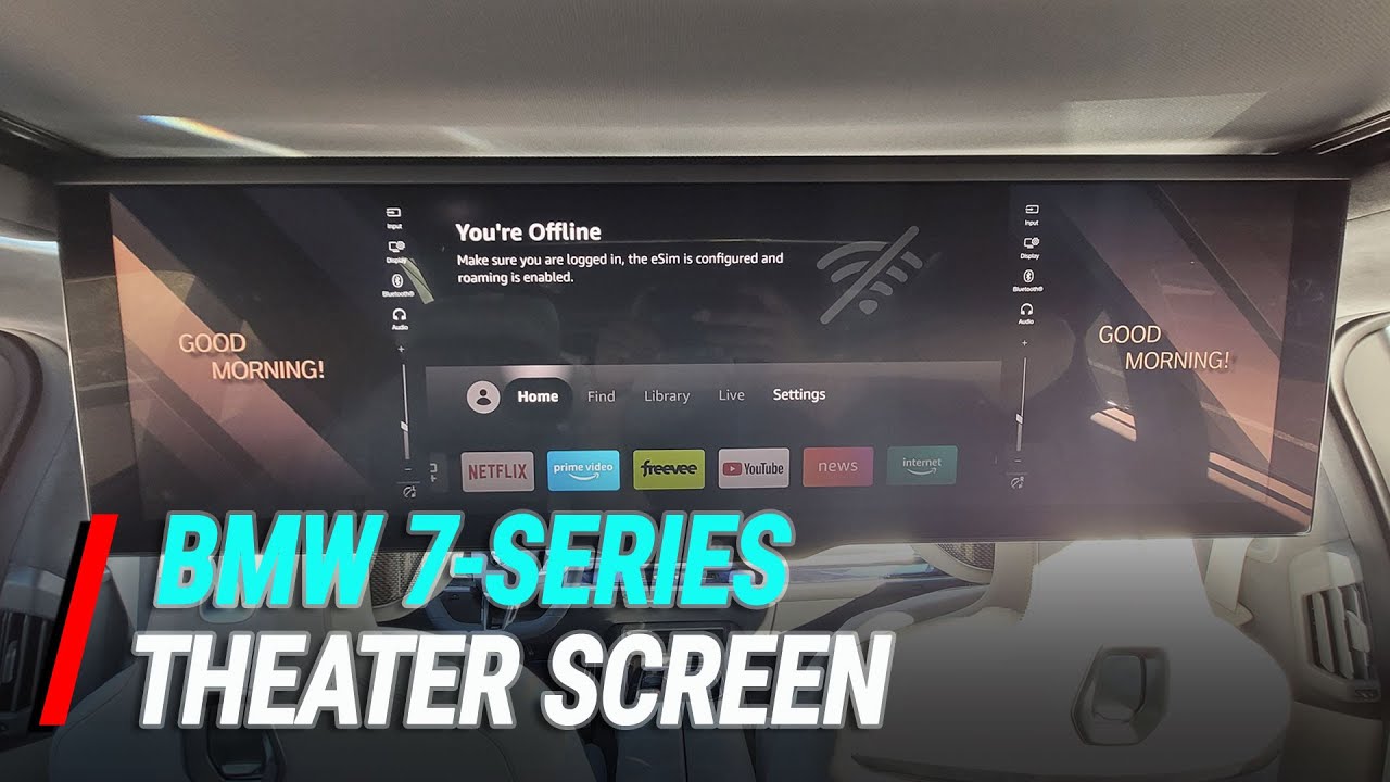 New BMW 7Series' 31Inch Trick Theatre Screen In Action YouTube