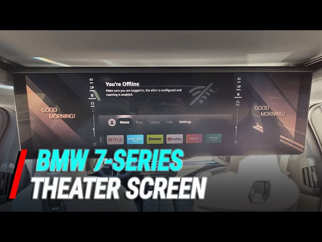 New BMW 7-Series' 31-Inch Trick Theatre Screen In Action - YouTube