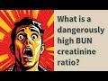 What is a dangerously high bun creatinine ratio
