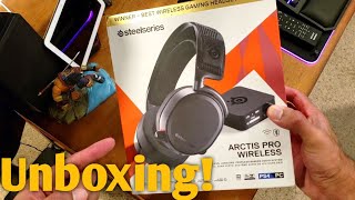 Steelseries Arctis Pro Wireless Gaming Headset : Unboxing and Set Up!