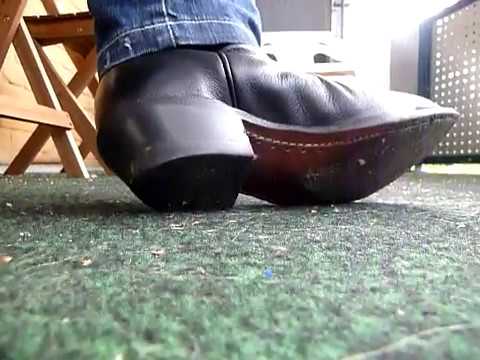 Black cowboy boots, close up - YouTube