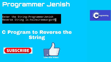 C Program to Reverse the String