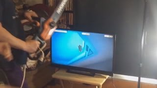 Dad Destroys TV With a CHAINSAW !