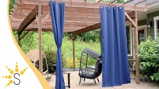 Sunnydaze Indoor/Outdoor Blackout Curtain - Color & Size Options - SNR-634