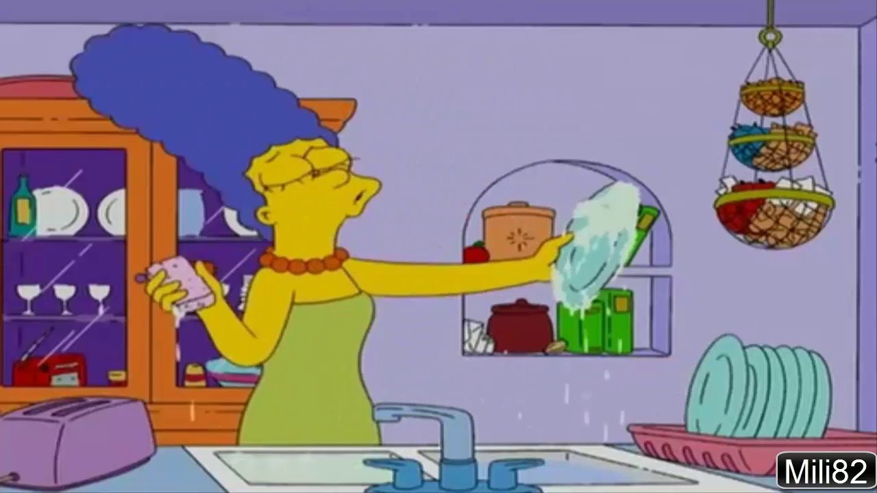 Marge Simpson: que limpio quedo - YouTube