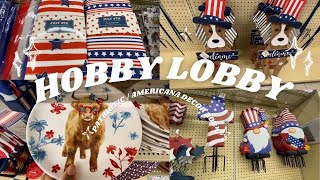 HOBBY LOBBY PATRIOTIC DECOR 2024 | AMERICANA DECOR 2024 | 2024 HOBBY LOBBY SHOP WITH ME 2024