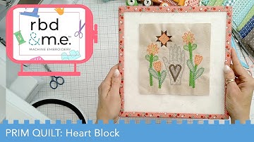 RBD & M.E. - Prim Stitch Along - Block 12 Heart Block
