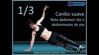 Cardio suave 8 - reto abdomen día 1 abdominales de pie screenshot 1