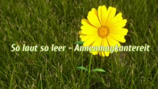 So laut So leer - Annenmaykantereit (Lyrics + SUB español)