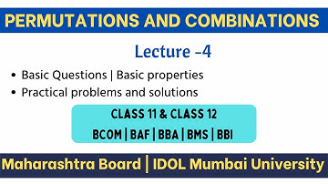 permutations and combinations Lecture 4