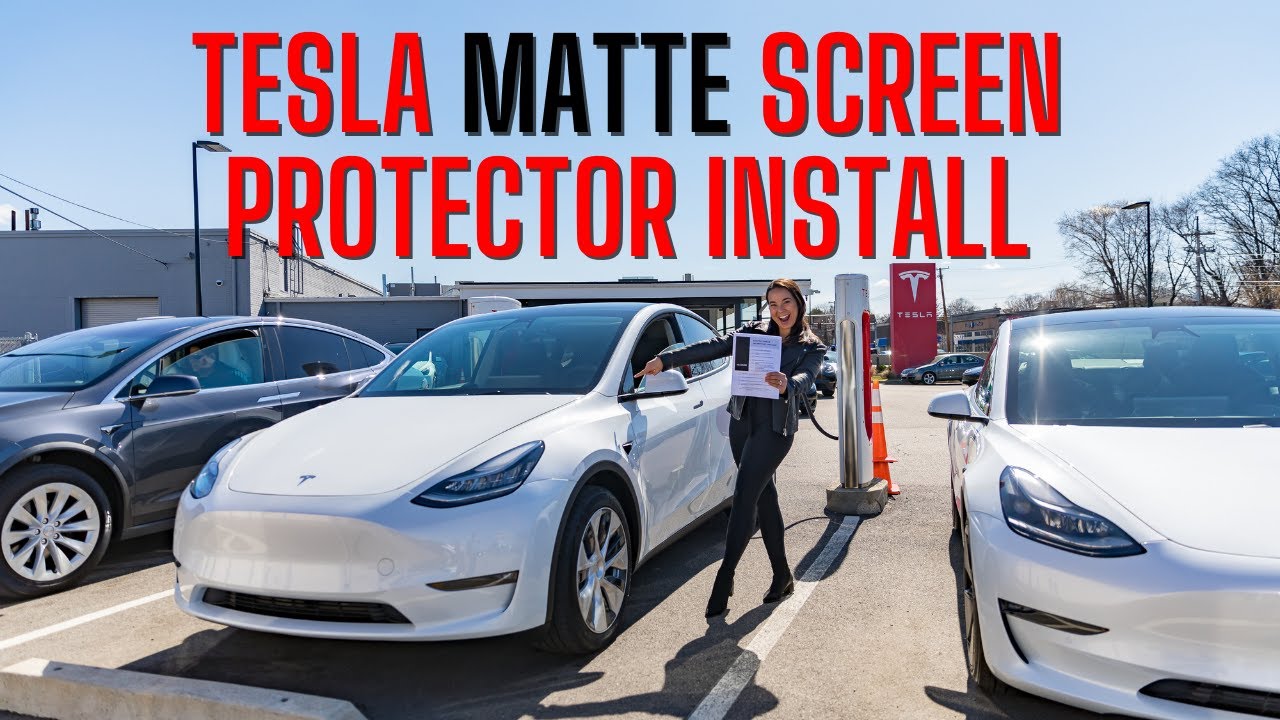 How to Install Spigen Anti Glare Tesla Screen Protector - Tesla 3/Y Matte  Screen Protector Install 