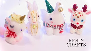 4 Kawaii Christmas animals- Funshowcase-  Resin Crafts- DIY