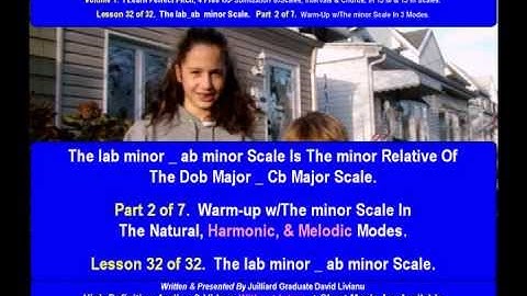Part 2a. LESSON 32 of 32, The lab_ab minor scale. THEORY