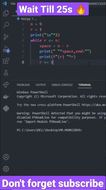 Easy Print In Pyramid Number Pattern Python #shorts #programming # ...