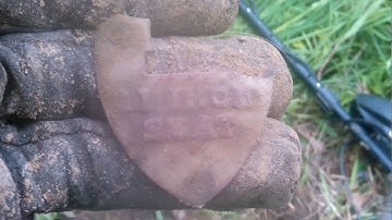 Civil War era saddle shield. Metal detecting with the Garrett AT PRO