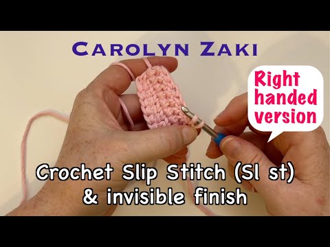 Slip Stitch (Sl st) and invisible end - Beginner crochet Step 4