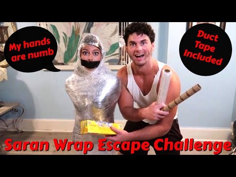Saran Wrap and Duct Tape Challenge: Couple's Edition