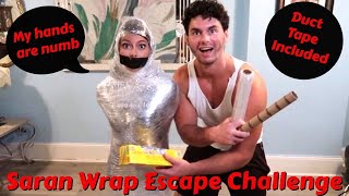 Saran Wrap and Duct Tape Challenge: Couple's Edition