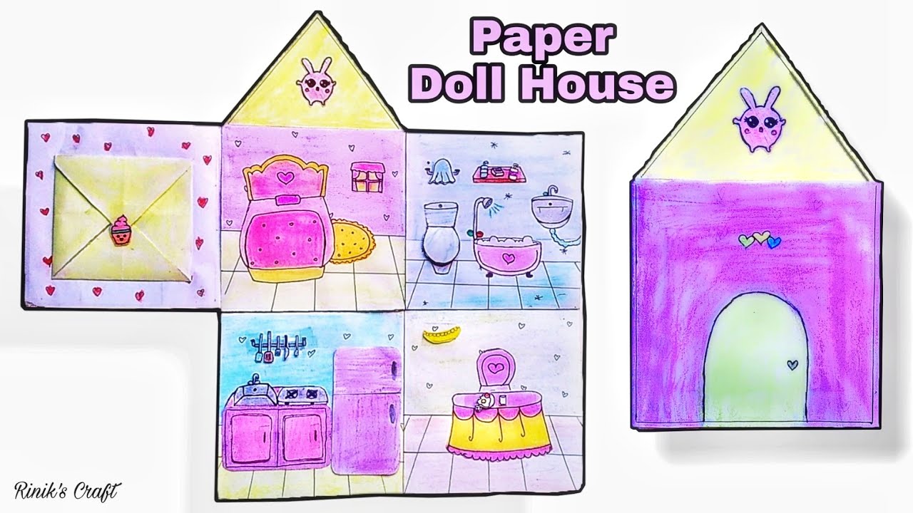 Playing With Paper Dollhouse || Paper Quiet Book Dollhouse || Playing With  Quiet Book - Youtube