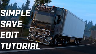 Euro Truck Simulator 2 - Save-Edit Tutorial For Beginners - TruckersMP Mods - Tuning
